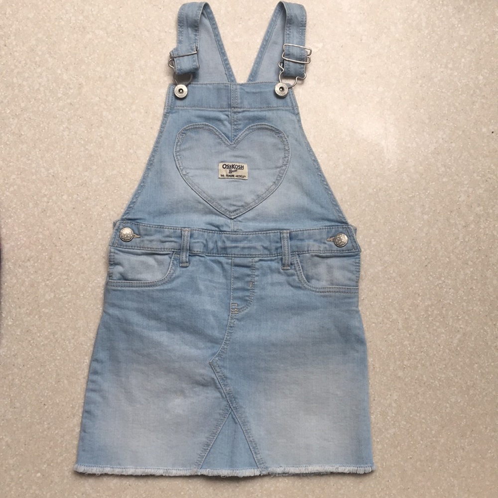 Raw Hem Stretch Denim Jumper Overalls